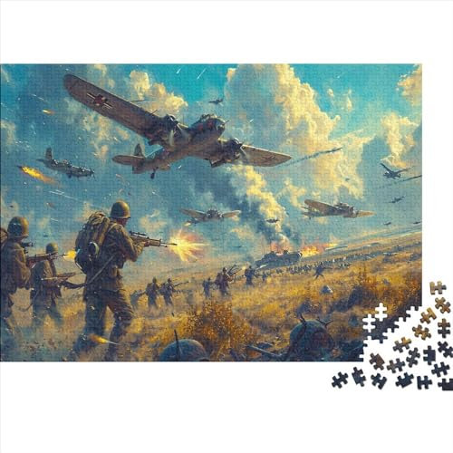 lihuogongsio Battlefield 1000 Pieces for Adults 1000 Piece Puzzle World War Educational Games Home Decoration Multi Colour Impossible Puzzle Brain Teaser Puzzle 1000pcs (75x50cm)
