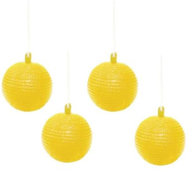 Boule de piège à Mouches Suspendue Capteur de Mouches fruitiers Piège Collant Catcher de ravageur en Plein air pour Une Plante d'intérieur Piège à Mouches Suspendu (Jaune,4)