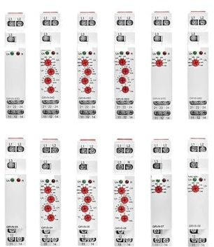 GRV8 3 Phase Voltage Protection Relay Phase Sequence Phase Failure Protection Relay 8A 10A 1SPDT 2SPDT Relay CZAOINCU(GRV8-08D,M265 3Phase4Wire)