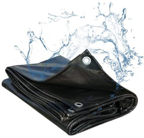 Telone trasparente resistente impermeabile, 1,4 m x 2,5 m, con occhielli, foglio di plastica trasparente per giardino, serra, piante, pergola coperture incluse