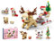 ToyGhillied Weihnachten Baustein Set, Weihnachts Rentier Bausteine Set Weihnachtsmann Zug Rentier Weihnachtsbaum Bausteinspielzeug Weihnachten Bauklötze Dekoration für Xmas Geschenke (296 PCS)