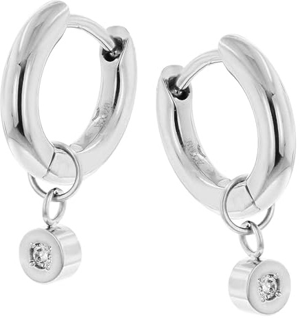 Boccia Damen-Ohrringe Creolen Titan mit Diamant 05086-03