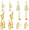 Cabilock Stück Miniatur Musikinstrument Anhänger - Weihnachtsbaum Dekoration, Goldene Und Silberne Designs, Vielfältige Modelle Für Puppenhaus Und Party