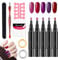 Polishey Nail Polish Pens UK | 5PCS Nail Polish Pen Set | Quick Dry Polishey Nail Arts Pens | OneStep Nail Gel Pen | Nail Gel Painting Polish Pen Set | Nail Varnish Nail Tools For Women Girls