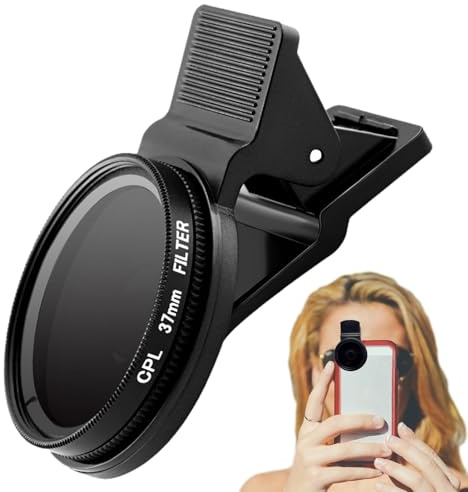 CPL Lens, Phone Camera Lens Filter, Ultra Thin Lens Attachment, Aluminum Frame Solar Imaging Filter, Portable and Lightweight Design, (Size), Ideal for Mobile Photography and Astronomy Ent