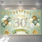 30. Geburtstag Banner Frauen Männer Deko Grün Gold 30 Hintergrund Banner 30 Jahre Geburtstagsbanner Extra Große Stoff Schild Poster für 30 Geburtstag Party Deko