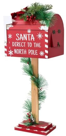 PNAJFUEL Weihnachtsdekoration, Santa-Briefkasten, Postkasten, 24,4-Zoll-Briefkasten, Weihnachtsbriefkasten,