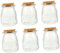 Alipis 6ensembles Bouteilles De Yaourt Verre Pots De Pudding Et Aliments Couvercles Hermétiques