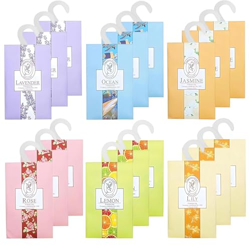 18PCS Duftsäckchen Kleiderschrank, Stück Mit Aufhängung, Frische Duftsäckchen Für Schrank, Schuhschrank, Schubladen, Schlafzimmer, Duftkissen Kleiderschrank, Lavendel