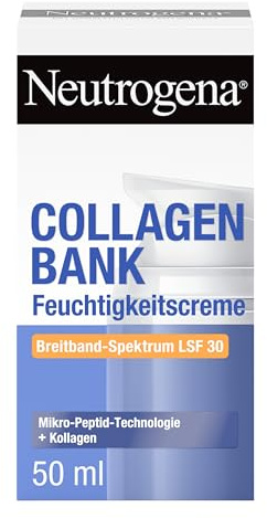 Neutrogena Collagen Bank Feuchtigkeitscreme mit LSF 30 – Anti-Aging Tagescreme mit Mikro-Peptid-Technologie, Kollagen-Creme für Gesicht, straffende Pflege gegen Falten (50 ml)