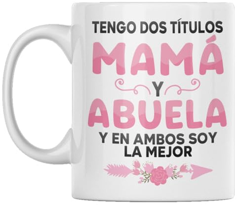 Vulfire Taza Mamá Regalo mujer cumpleaños Idea original Ideas de regalo para ella para Navidad Día de la Madre, Día de los Abuelos Mamá y Abuela Decoración Hogar, Cocina (blanco)
