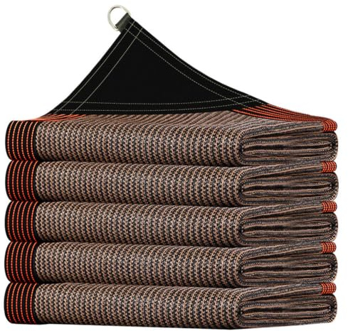 Schattennetz 3x6m,Schattierungsnetz Mit ösen 90% UV Schattentuch Sonnensegel für Terrasse Pergola Balkon Garten Pflanze Gewächshaus Auto Hühnerstall Outdoor Scheunen und Hundehütten(Brown,3x6m)