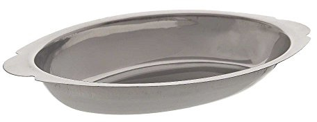 Winco Stainless Steel Oval Au Gratin Dish, 15-Ounce | Great for Gratins, Casseroles, Sides and Oven-to-table Service