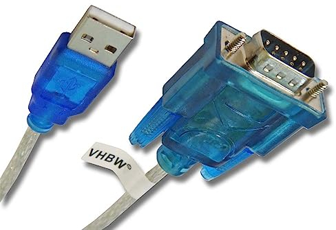vhbw adattatore da USB 2.0 a presa seriale compatibile con computer desktop, laptop - Cavo adattatore USB-RS232, 80 cm