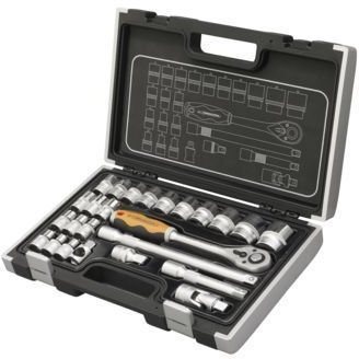COFFRET CLE A CLIQUET DOUILLES PRO VANADIUM 24P 12 pans GARANTI A VIE MAGNUSSON