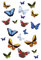 Kleine Wolke - Farfalle, Decorazioni artistiche statiche per docce e Vetro, Fissaggio e rimozione istantanei Senza Materiale Adesivo