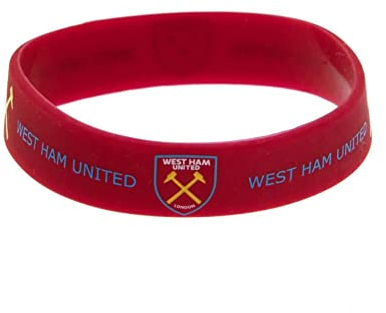 West Ham Utd FC Claret Gummy Bracelet Silicone Wristband Band Crest Official