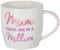 BYUP Bone China Mum You're One In A Million Glitter Mug - Pink, 12cm, Mother's Day