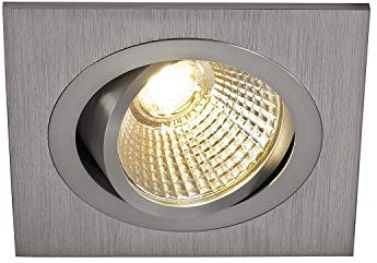 SLV NEW TRIA 77 CS Downlight aluminium 3000K eckig, Einbauleuchte, Einbauspot, Deckeneinbauleuchte, Spot, Deckenspot, Einbaustrahler, Deckenstrahler, Wohnzimmer, Badezimmer