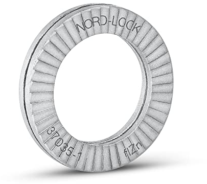 Original Nord-Lock Stahl Keilsicherungsscheiben NL12 für M12. d (mm): 13 - D (mm): 19,5 - T (mm): 2,5