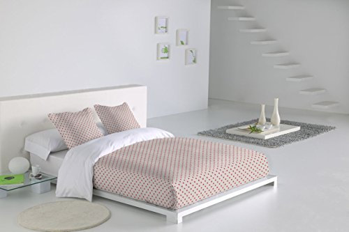 SABANALIA - Juego de Funda nórdica Niza | Funda nórdica 280 x 240 + 35 cm, 2 Fundas de Almohada Blancas 125x45 y Bajera Ajustable 200x190/200 (Disponible en Varios tamaños) | Cama 200 | Color Fucsia