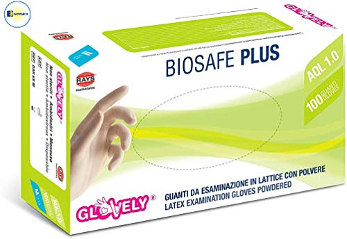 Guanti in lattice con polvere taglia S - 100 pezzi
