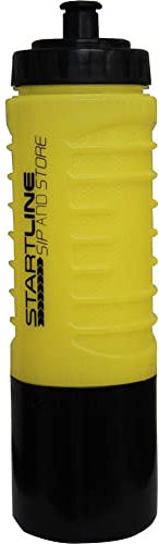 Start Line Sip 'N' Store Water Bottle with Snack Storage Compartment (Yellow, 500ml)