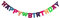 Stylex 14266 - Buchstabenkette Happy Birthday 1.5 m