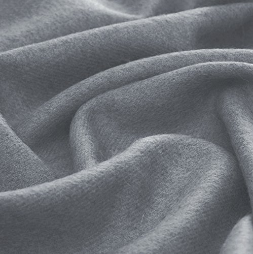Lorenzo Cana Luxus Alpakadecke aus 100% Alpaka - Wolle flauschig weiche Decke Wohndecke Sofadecke Tagesdecke Kuscheldecke Mittelgrau - 96082