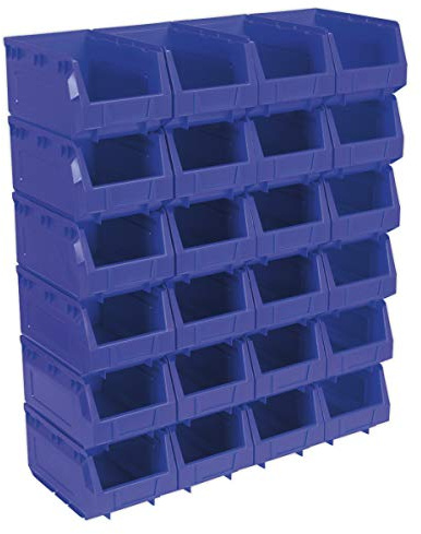 Sealey Tps324B Plastic Storage Bin 148 X 240 X 128Mm - Blue Pack Of 24