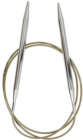 Addi AD1057100-7.00 Rundstricknadel, Aluminium, Silber, 100 cm Länge x 7 mm Stärke