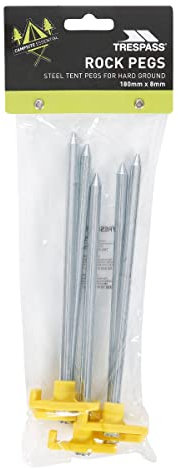 Trespass Tent Pegs Heavy Steel Includes 5 Pieces 18 cm Camping Rockie