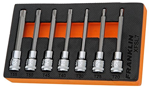 FRANKLIN Pro-Quality 7PCE TORX STAR LONG SOCKET 3/8 DR BIT SET