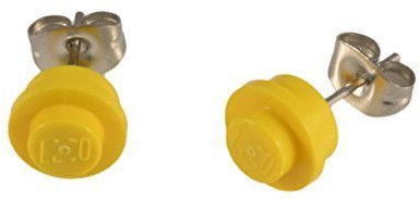 LEGO 1x1 Rund Ear Ohrstecker Neuheit Cool Geschenkidee - Gelb