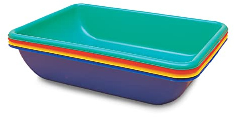 Edushape Wannen für Wasser- und Sandspiel für drinnen und draußen, 4er-Set Für Kinder ab 2 Jahren