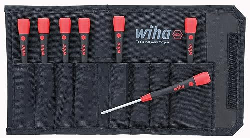Wiha 26493 Ball End Hex Screwdriver Set with Precision Soft PicoFinish Handles, Inch, 7 Piece