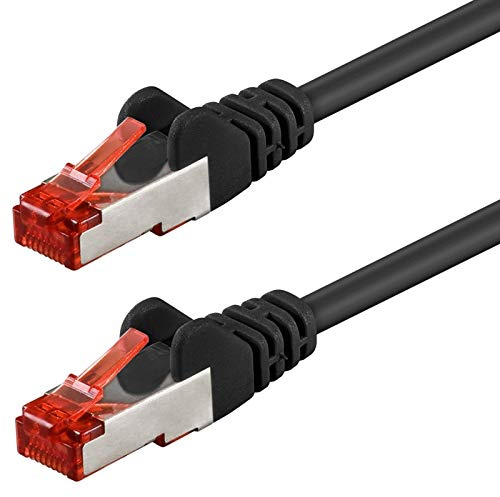 Wentronic CAT6 SSTP Netzwerkkabel (2x RJ45, 10m) schwarz