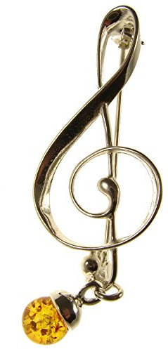 Damen-Brosche 925 Sterlingsilber Bernstein/Schmuck/Broschen