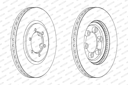FERODO BRAKE DISC | DDF1605 | FRONT | FOR DAEWOO REXTON 2002- | OE-MATCHING QUALITY | SMOOTH & QUIET PERFORMANCE