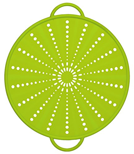 Emsa 514558 Spritzschutz, Ø 31 cm, Silikon, Grün, Smart Kitchen