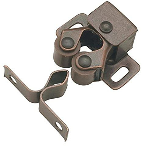 Merriway BH04476 (15 Pcs) Antique Bronzed Double Roller Cupboard Cabinet Door Catch - Pack of 15 Pieces