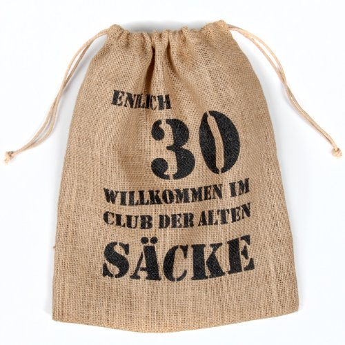 Cera & Toys® ALTER SACK endlich 30 als Geschenkverpackung,100% biologisch abbaubar, umweltfreundlich