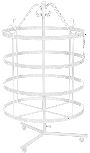 SONGMICS JDS055 Soporte para Joyas de 4 Pisos, Blanco