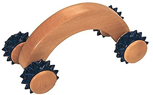 Croll & Denecke Massagehandroller aus Holz, 4 Rollen