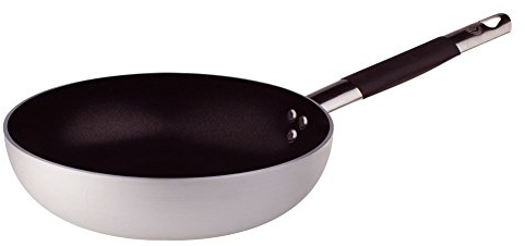 Pentole Agnelli Platinium Sauteuse en Aluminium, épaisseur 3 mm, avec poignée Tubulaire en Acier Inoxydable, argenté 28 cm Argent