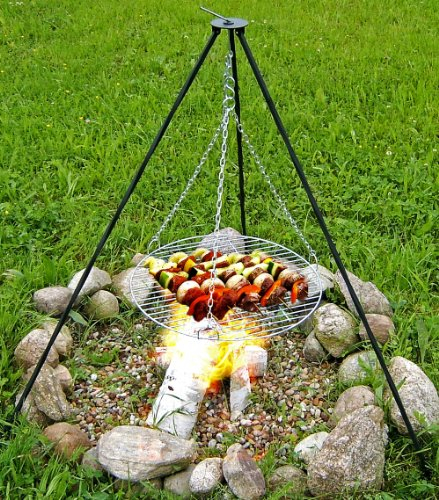 Swivel barbecue, barbecue, fire pit, tripod, stand grill 120 cm + 50 cm grate