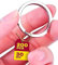 Praknu 200 Anneaux de Porte-Clé Plats - 30mm - en Acier - Ouverture Facile - Indéformables - Pour Clés et Travaux Manuels