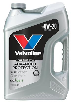 Valvoline Advanced Full Synthetic SAE 0W-20 Motor Oil 5 QT