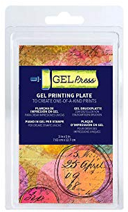 Gel Press Monoprinting Print Plate - 3” X 5” (7.6 X 12.7 cm) Gel Plate - Printmaking Supplies - Reusable Gel Printing Plates for Press Art for Card Making, Scrapbooking, Journaling, Arts & Crafts