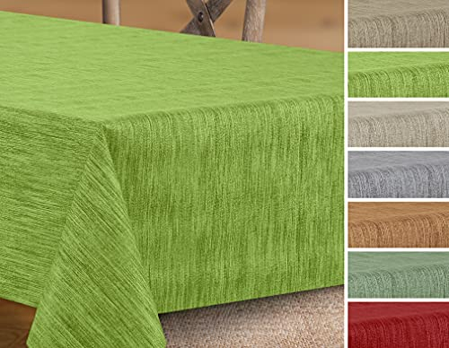 Wachstuchtischdecke rund oval eckig, Georginias Tischdecke abwischbar, Farbe und Größe wählbar (Eckig 200x140 cm Grün)